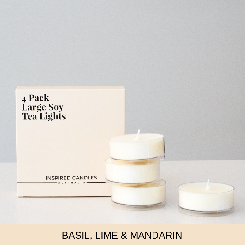 Basil, Lime & Mandarin 4 pack - Inspired Candles